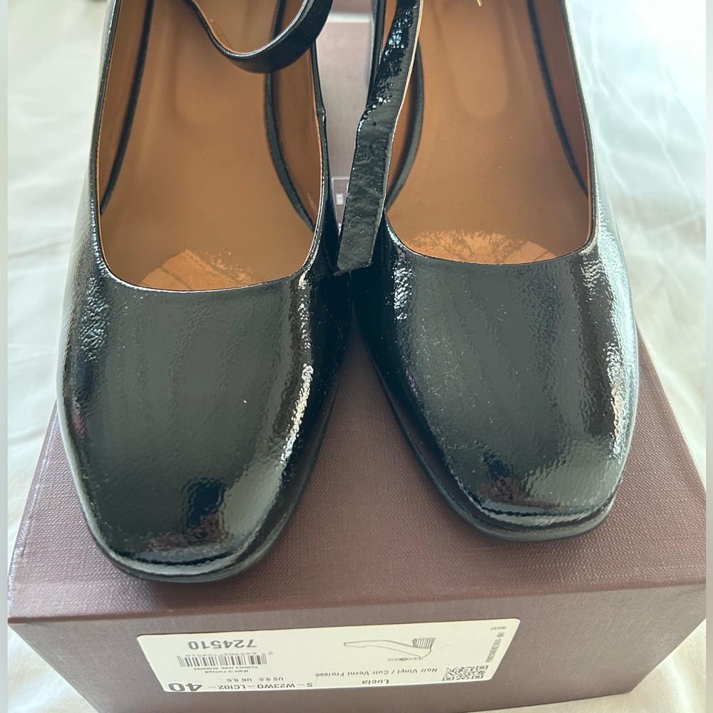 Bobbies Elegant Black Heels with Ankle Strap heels - Picture 4 of 10
